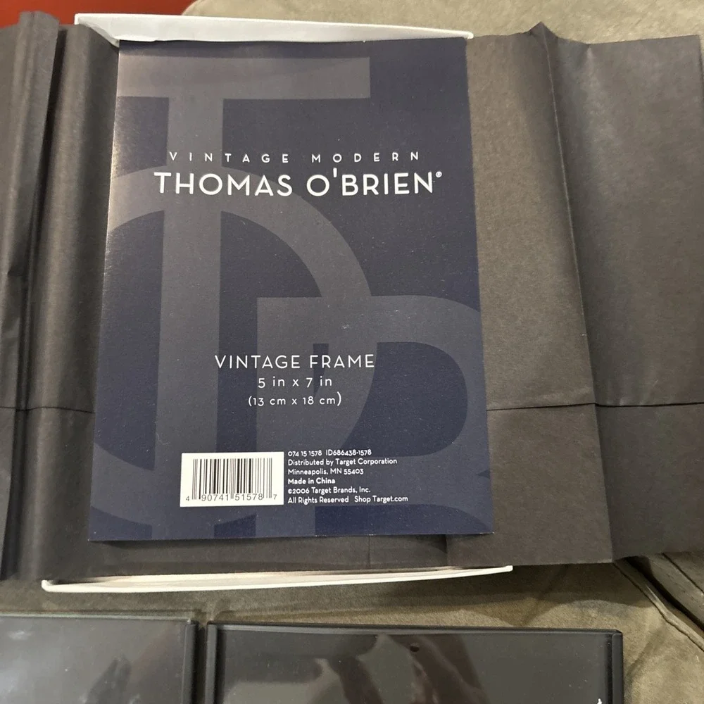 Thomas O'Brien 5x7 Double Black Metal Frame